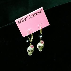 Betsey Johnson Jewelry - Betsey Johnson SKULL ROSE EARRINGS Betsey Johnson Jewelry - Betsey Johnson SKULL ROSE EARRINGS